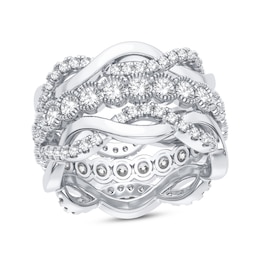 Diamond Eternity Band 2 ct tw Round-cut 14K White Gold