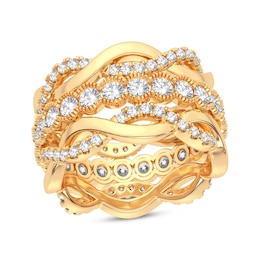 Diamond Eternity Band 2 ct tw Round-cut 14K Yellow Gold