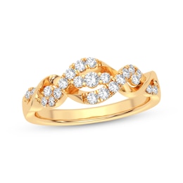 Diamond Twist Anniversary Band 1/3 ct tw 14K Yellow Gold