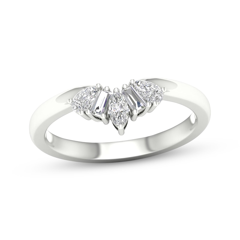 Main Image 1 of Now + Forever Marquise & Baguette-Cut Diamond Enhancer Ring 1/3 ct tw 14K White Gold