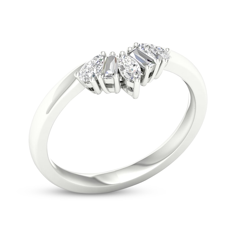 Main Image 2 of Now + Forever Marquise & Baguette-Cut Diamond Enhancer Ring 1/3 ct tw 14K White Gold