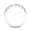 Thumbnail Image 4 of Baguette & Round-Cut Diamond Anniversary Band 1/2 ct tw 14K White Gold