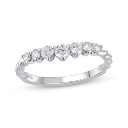 Diamond Twist Anniversary Band 1/2 ct tw Round-cut 14K White Gold