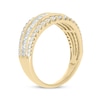 Thumbnail Image 1 of Baguette & Round-Cut Diamond Three-Row Anniversary Band 1 ct tw 14K Yellow Gold