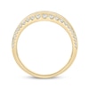 Thumbnail Image 2 of Baguette & Round-Cut Diamond Three-Row Anniversary Band 1 ct tw 14K Yellow Gold