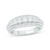 Thumbnail Image 1 of Now + Forever Round-Cut Diamond Three-Row Anniversary Band 1 ct tw 14K White Gold