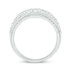 Thumbnail Image 3 of Now + Forever Round-Cut Diamond Three-Row Anniversary Band 1 ct tw 14K White Gold