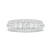 Thumbnail Image 4 of Round-Cut Diamond Three-Row Anniversary Band 1 ct tw 14K White Gold