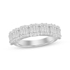 Thumbnail Image 1 of Baguette & Round-Cut Diamond Anniversary Band 3/4 ct tw 14K White Gold