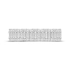 Thumbnail Image 4 of Baguette & Round-Cut Diamond Anniversary Band 3/4 ct tw 14K White Gold