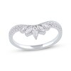 Thumbnail Image 1 of Marquise & Round-Cut Diamond Contoured Anniversary Band 1/3 ct tw 14K White Gold