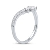 Thumbnail Image 2 of Marquise & Round-Cut Diamond Contoured Anniversary Band 1/3 ct tw 14K White Gold