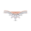 Thumbnail Image 4 of Marquise & Round-Cut Diamond Contoured Anniversary Band 1/3 ct tw 14K Rose Gold