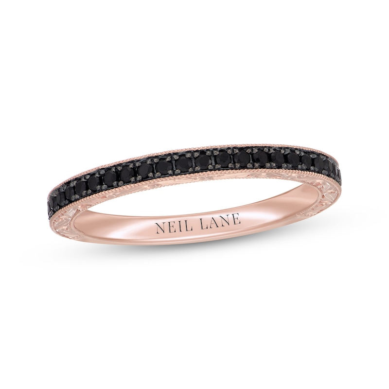 Main Image 1 of Neil Lane Black Diamond Anniversary Ring 1/3 ct tw 14K Rose Gold