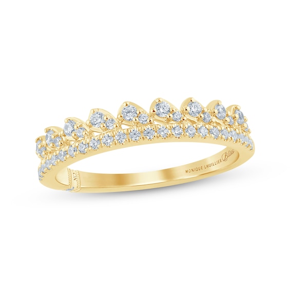 Monique Lhuillier Bliss Diamond Anniversary Ring 1/3 ct tw 18K Yellow Gold