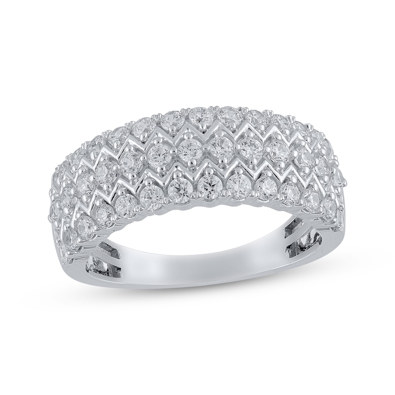 Main Image 1 of Diamond Three-Row Anniversary Band 1 ct tw 14K White Gold