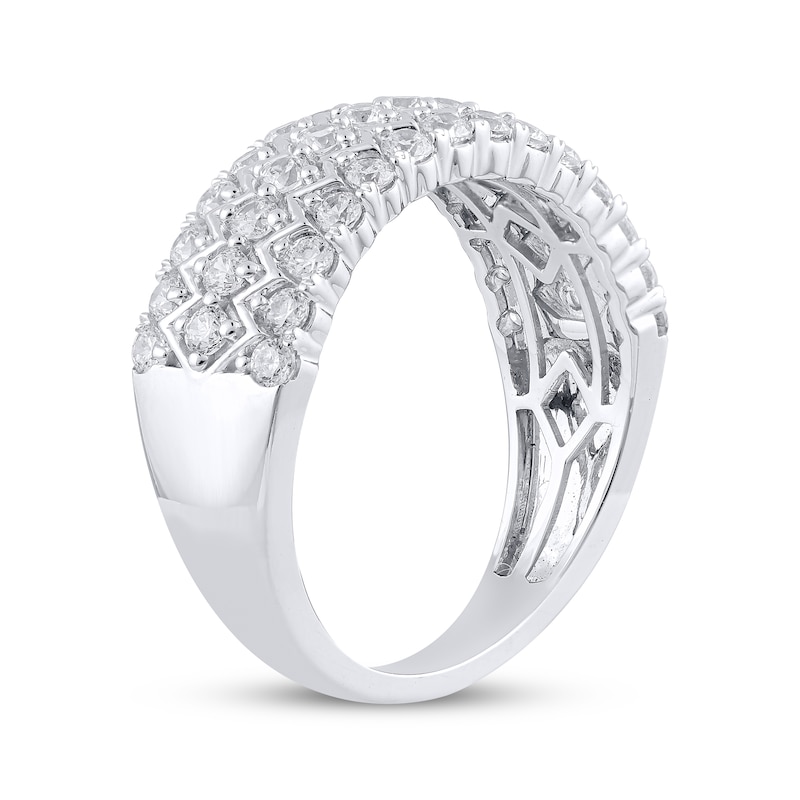 Main Image 2 of Diamond Three-Row Anniversary Band 1 ct tw 14K White Gold