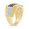 Thumbnail Image 2 of Men's Brown & White Diamond Ring 1-1/2 ct tw 10K Yellow Gold