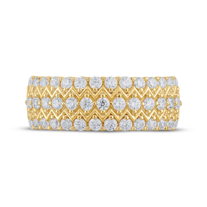 Main Image 3 of Diamond Three-Row Anniversary Band 1 ct tw 14K Yellow Gold