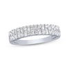 Thumbnail Image 1 of Baguette & Round-Cut Diamond Anniversary Band 1/2 ct tw 14K White Gold