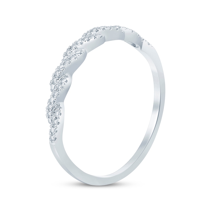 Main Image 2 of Diamond Twist Anniversary Band 1/20 ct tw 14K White Gold