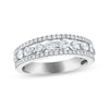 Thumbnail Image 1 of Pear-Shaped & Round-Cut Diamond Anniversary Band 3/4 ct tw  14K White Gold