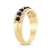 Thumbnail Image 2 of Black & White Diamond Anniversary Band 7/8 ct tw 14K Yellow Gold