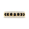 Thumbnail Image 3 of Black & White Diamond Anniversary Band 7/8 ct tw 14K Yellow Gold