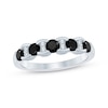 Thumbnail Image 1 of Black & White Diamond Anniversary Band 7/8 ct tw 14K White Gold