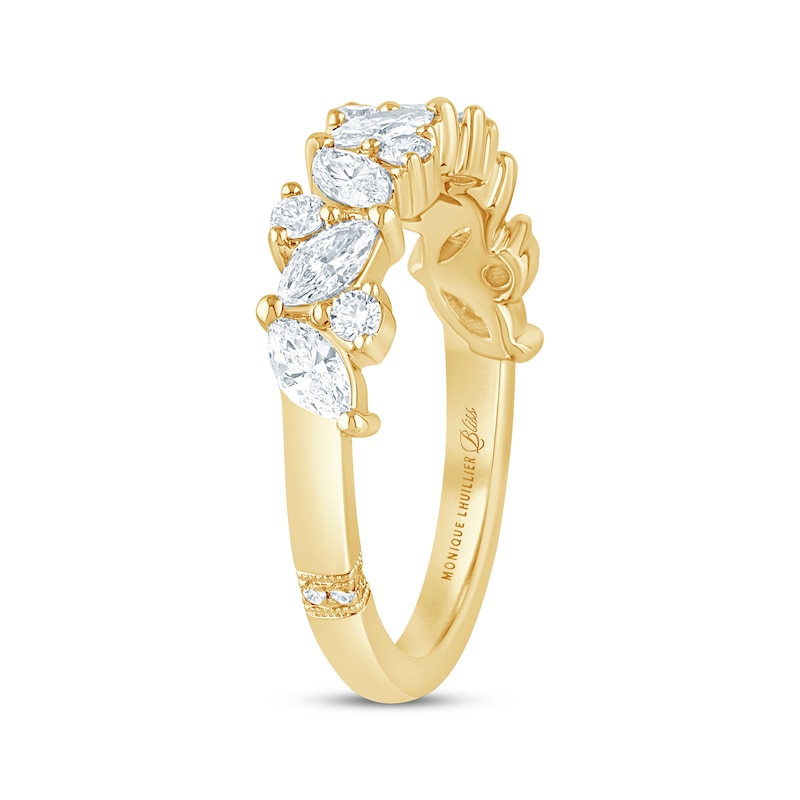 Main Image 2 of Monique Lhuillier Bliss Marquise & Round-Cut Lab-Grown Diamond Anniversary Ring 1 ct tw 18K Yellow Gold