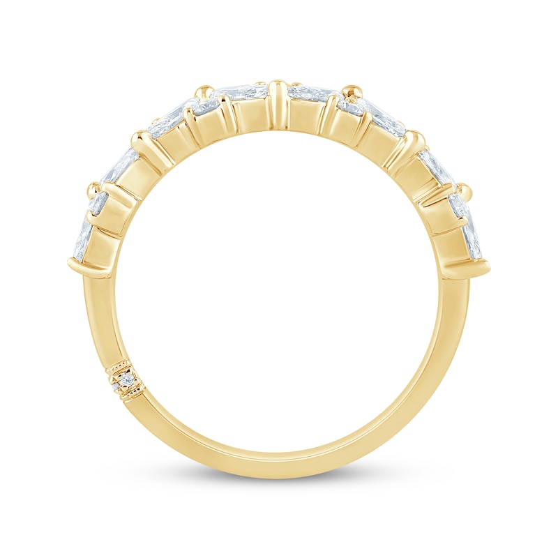 Main Image 3 of Monique Lhuillier Bliss Marquise & Round-Cut Lab-Grown Diamond Anniversary Ring 1 ct tw 18K Yellow Gold