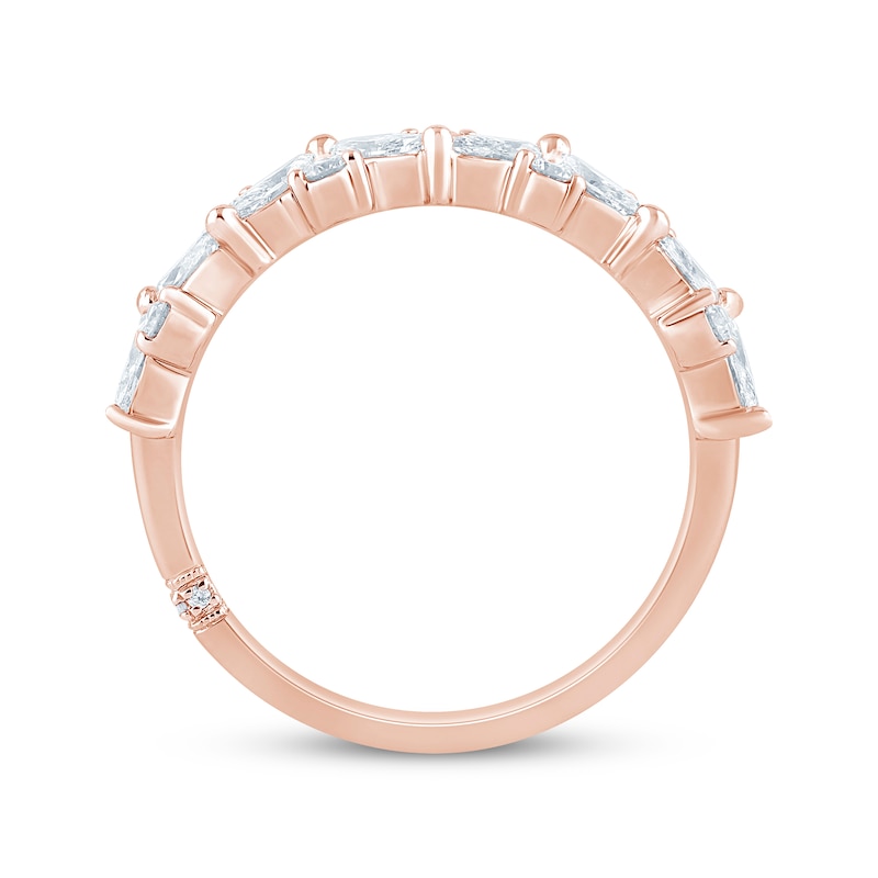 Main Image 3 of Monique Lhuillier Bliss Marquise & Round-Cut Lab-Grown Diamond Anniversary Ring 1 ct tw 18K Rose Gold