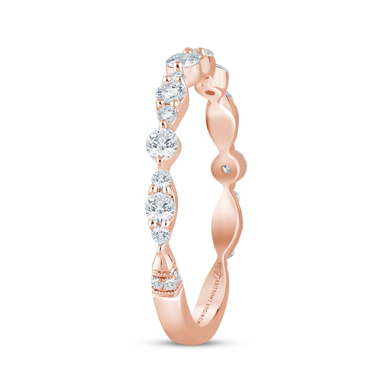 Main Image 2 of Monique Lhuillier Bliss Lab-Grown Diamond Anniversary Ring 1/2 ct tw 18K Rose Gold