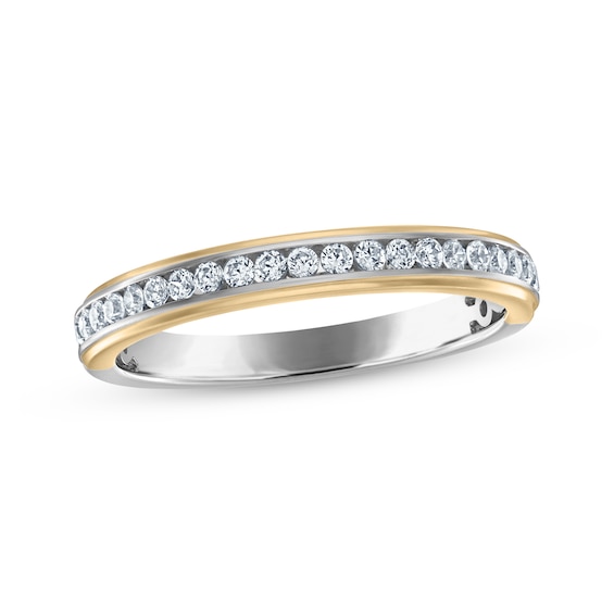 Diamond Round-Cut Anniversary Ring 1/4 ct tw 14K Two-Tone Gold