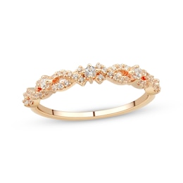 Diamond Twist Anniversary Ring 1/4 ct tw 10K Rose Gold