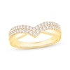 Thumbnail Image 1 of Diamond Two-Row Chevron Anniversary Ring 1/3 ct tw 14K Yellow Gold