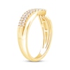 Thumbnail Image 2 of Diamond Two-Row Chevron Anniversary Ring 1/3 ct tw 14K Yellow Gold