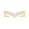 Thumbnail Image 3 of Diamond Two-Row Chevron Anniversary Ring 1/3 ct tw 14K Yellow Gold