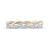 Thumbnail Image 3 of Diamond Two-Row Twist Anniversary Ring 1/4 ct tw 10K Two-Tone Gold