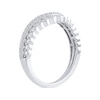 Thumbnail Image 2 of Diamond Scalloped Two-Row Anniversary Ring 1/2 ct tw 14K White Gold