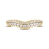 Thumbnail Image 3 of Diamond Scalloped Two-Row Anniversary Ring 1/2 ct tw 14K Yellow Gold