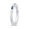 Thumbnail Image 2 of Blue Sapphire & Diamond Anniversary Ring 1/4 ct tw 10K White Gold