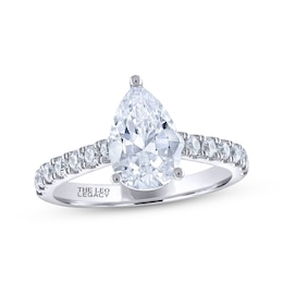 THE LEO Legacy Lab-Created Diamond Pear-Shaped Engagement Ring 2-1/2 ct tw 14K White Gold
