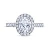 Thumbnail Image 3 of THE LEO Legacy Lab-Grown Diamond Oval-Cut Halo Engagement Ring 2 ct tw 14K White Gold