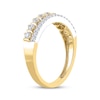 Thumbnail Image 2 of Diamond Two-Row Swirl Anniversary Ring 1/2 ct tw 14K Yellow Gold