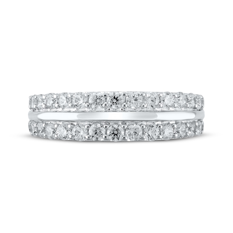 Diamond Two-Row Anniversary Ring 1 ct tw 14K White Gold