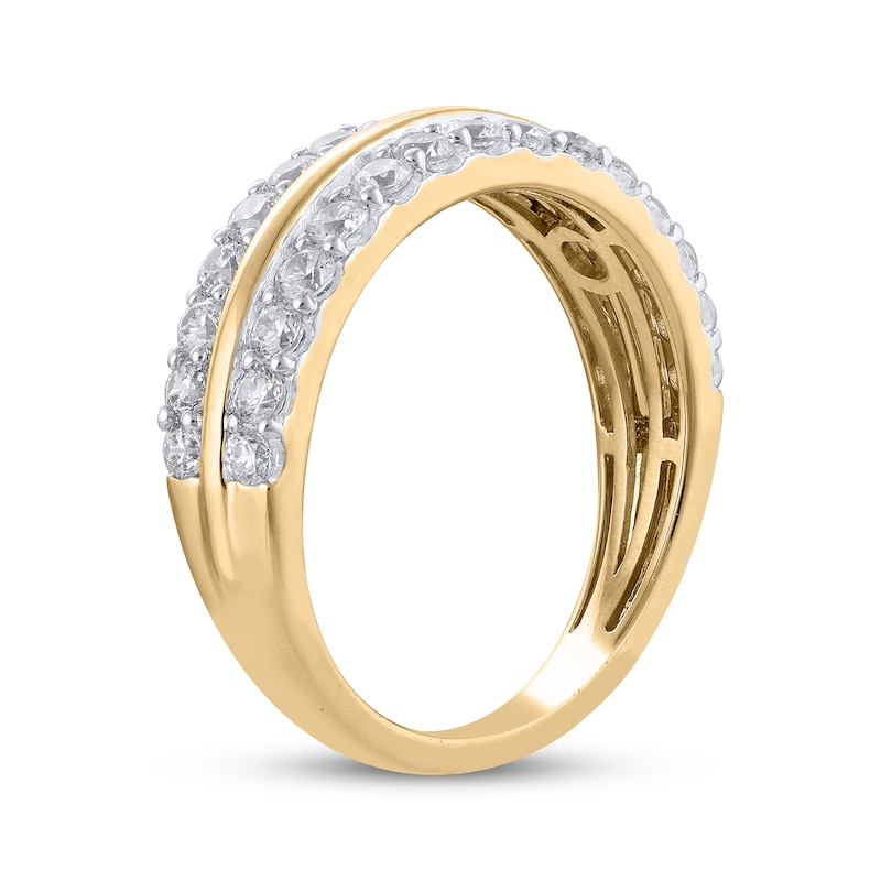 Diamond Two-Row Anniversary Ring 1 ct tw 14K Yellow Gold