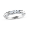 Thumbnail Image 1 of Pear-Shaped & Round-Cut Diamond Three-Stone Anniversary Ring 3/8 ct tw 10K White Gold