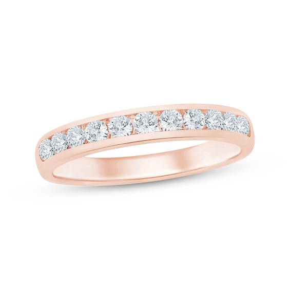 Diamond Anniversary Ring 1/2 ct tw 14K Rose Gold