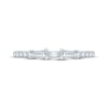 Thumbnail Image 3 of Baguette & Round-Cut Diamond Deconstructed Anniversary Ring 1/3 ct tw 14K White Gold